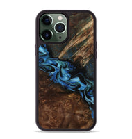 iPhone 13 Pro Max Wood Phone Case - Porsha (Blue, 807442)