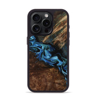 iPhone 15 Pro Wood Phone Case - Porsha (Blue, 807442)