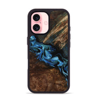iPhone 16 Wood Phone Case - Porsha (Blue, 807442)