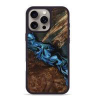 iPhone 16 Pro Max Wood Phone Case - Porsha (Blue, 807442)