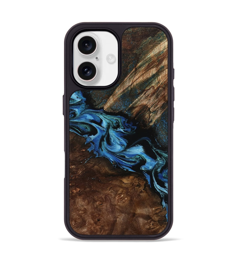 iPhone 17 Wood Phone Case - Porsha (Blue, 807442)