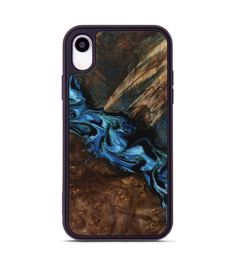 iPhone Xr Wood Phone Case - Porsha (Blue, 807442)