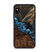 iPhone Xs Max Wood Phone Case - Porsha (Blue, 807442)