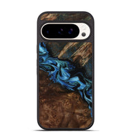Pixel 9 Pro Wood Phone Case - Porsha (Blue, 807442)