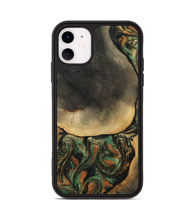 iPhone 11 Wood Phone Case - Liliana (Green, 807443)