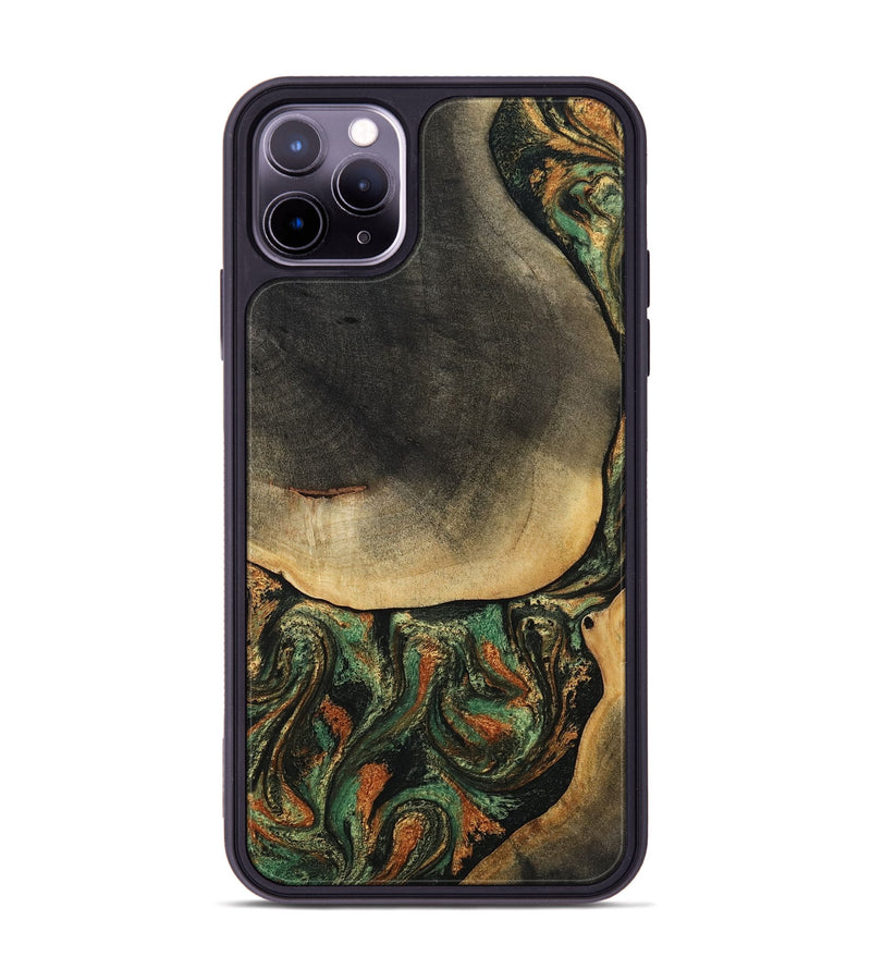iPhone 11 Pro Max Wood Phone Case - Liliana (Green, 807443)