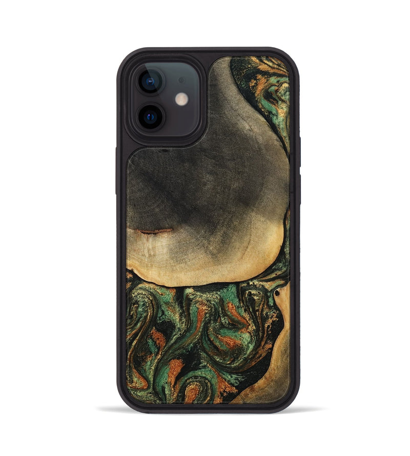 iPhone 12 Wood Phone Case - Liliana (Green, 807443)