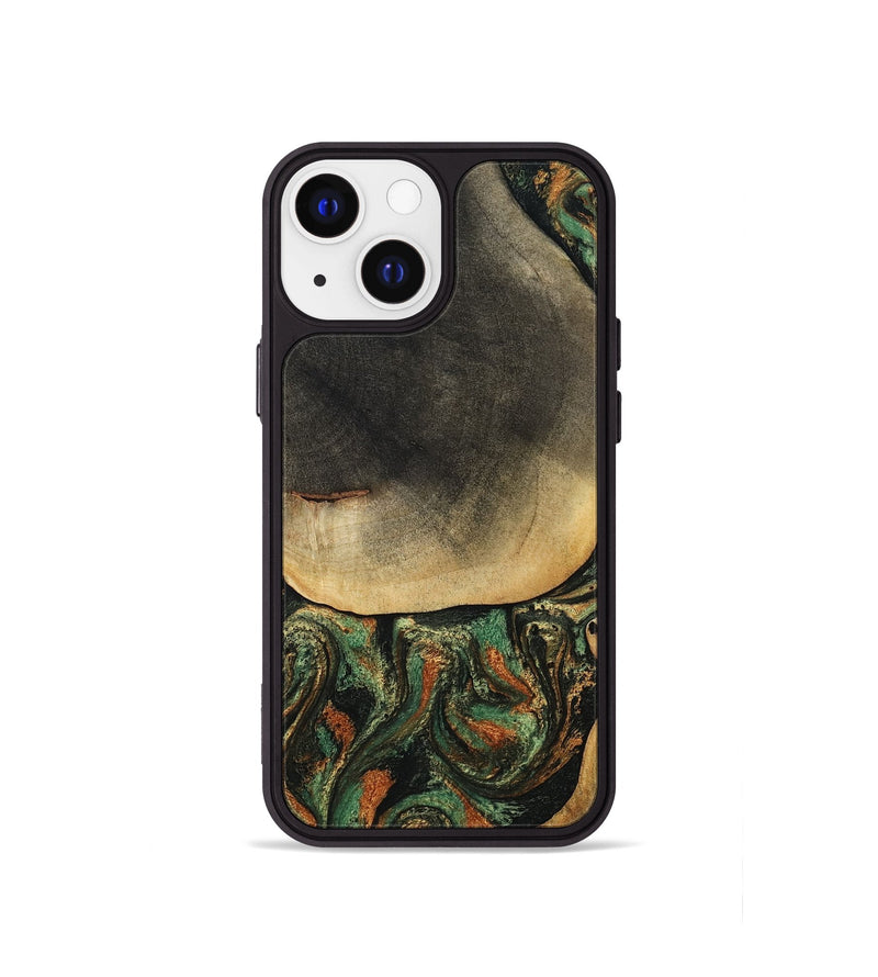 iPhone 13 mini Wood Phone Case - Liliana (Green, 807443)