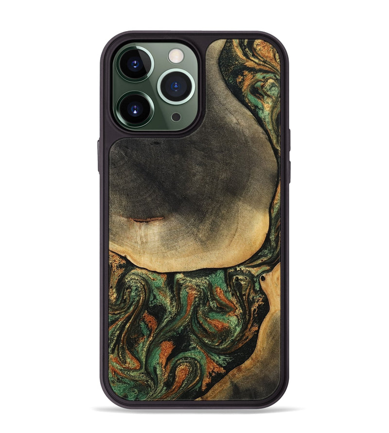 iPhone 13 Pro Max Wood Phone Case - Liliana (Green, 807443)