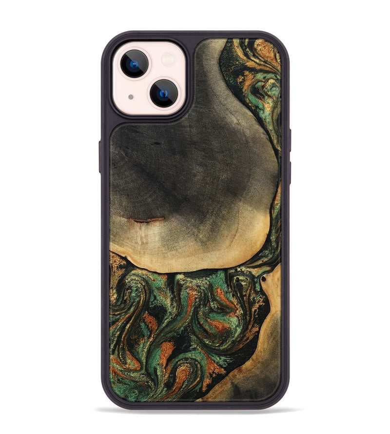 iPhone 14 Plus Wood Phone Case - Liliana (Green, 807443)