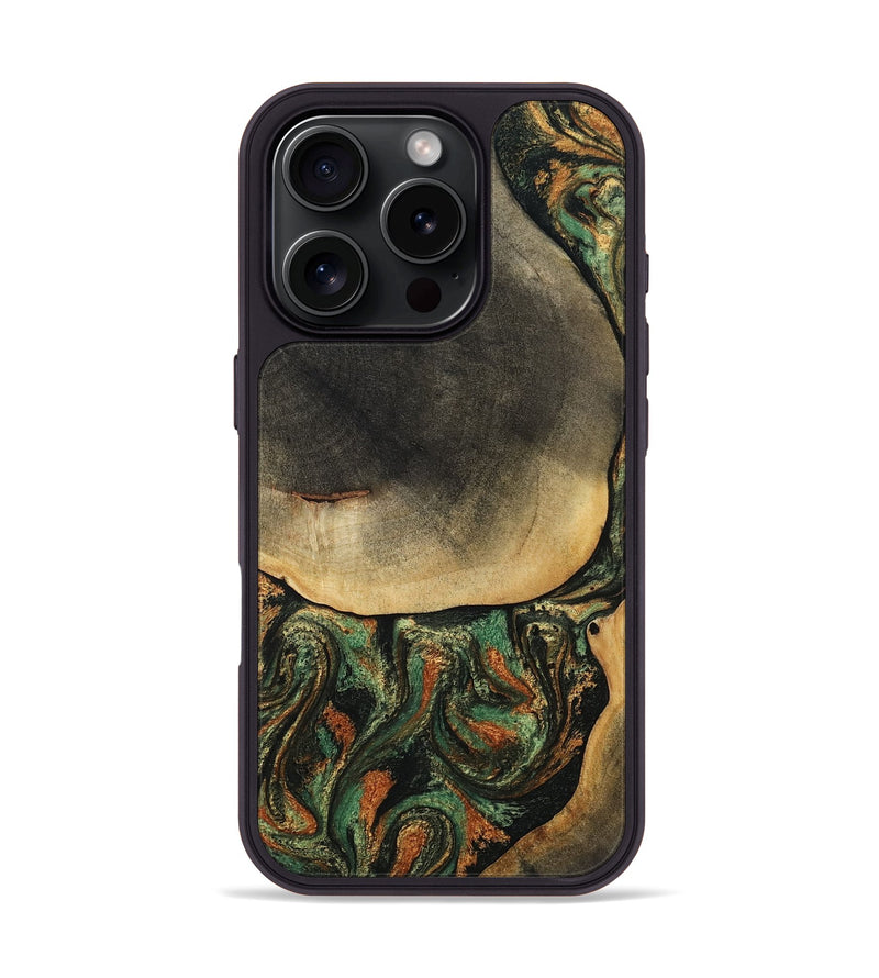 iPhone 16 Pro Wood Phone Case - Liliana (Green, 807443)