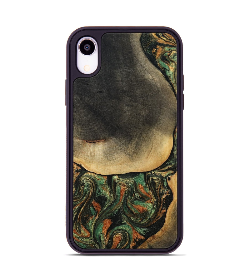 iPhone Xr Wood Phone Case - Liliana (Green, 807443)