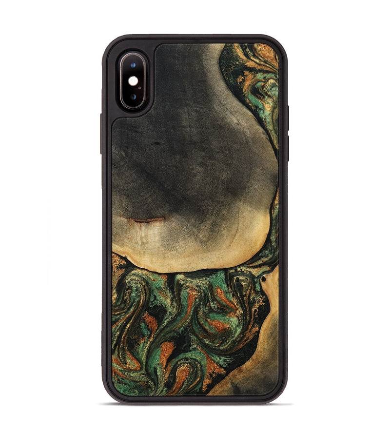 iPhone Xs Max Wood Phone Case - Liliana (Green, 807443)
