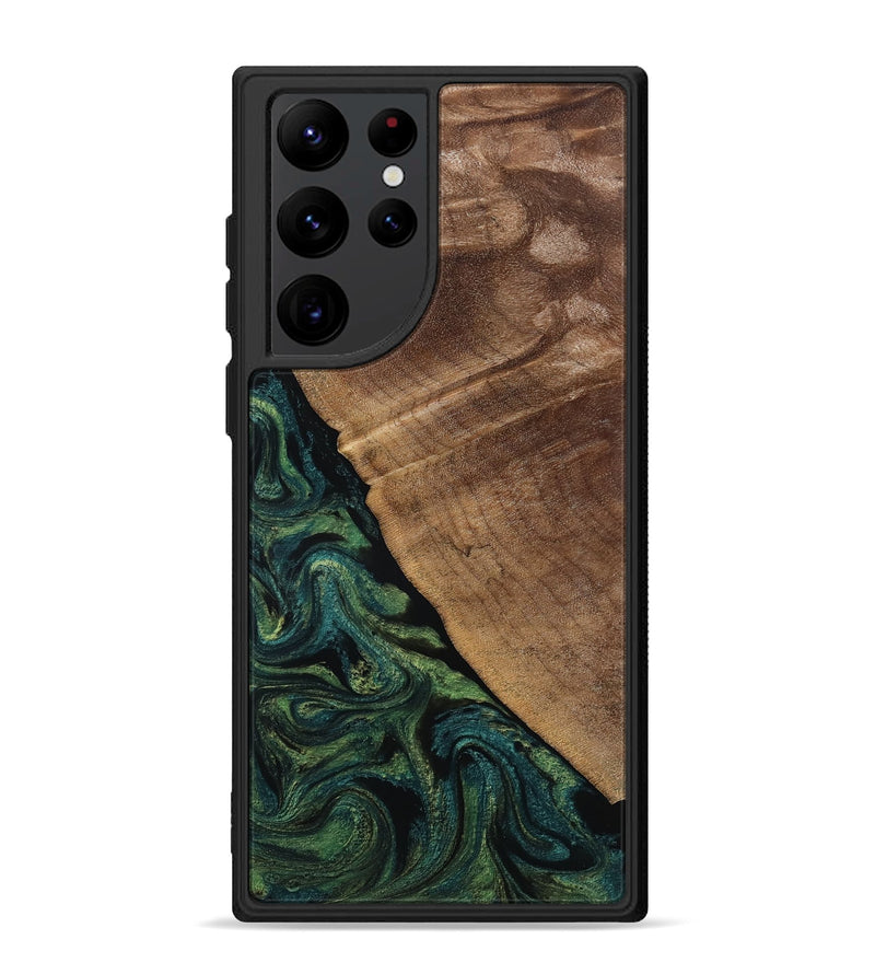Galaxy S22 Ultra Wood Phone Case - Ashtyn (Green, 807444)
