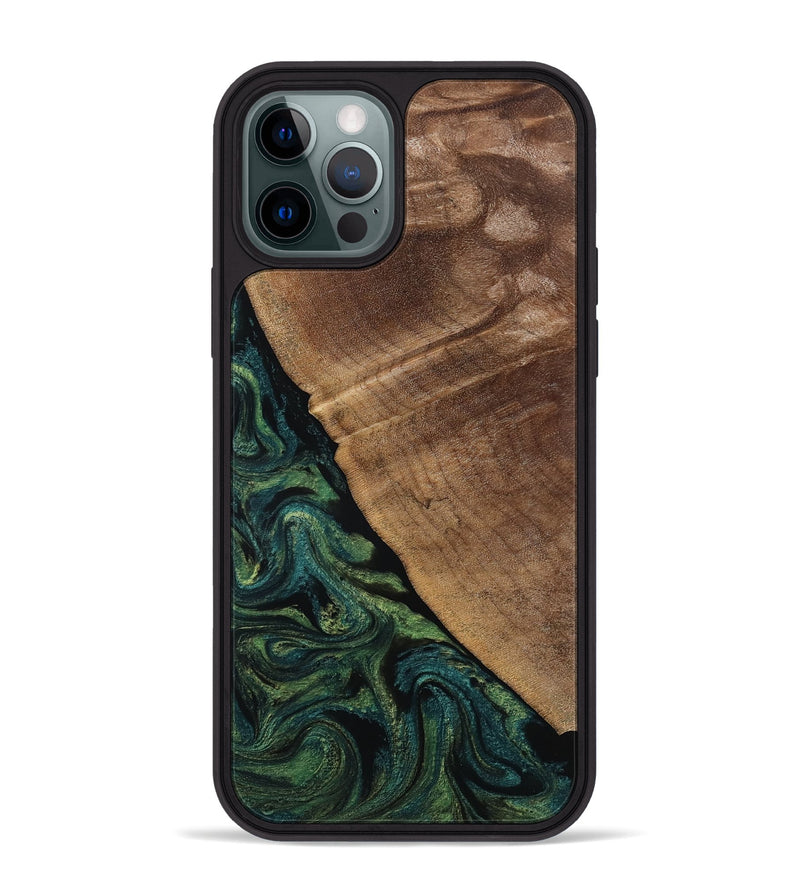 iPhone 12 Pro Max Wood Phone Case - Ashtyn (Green, 807444)