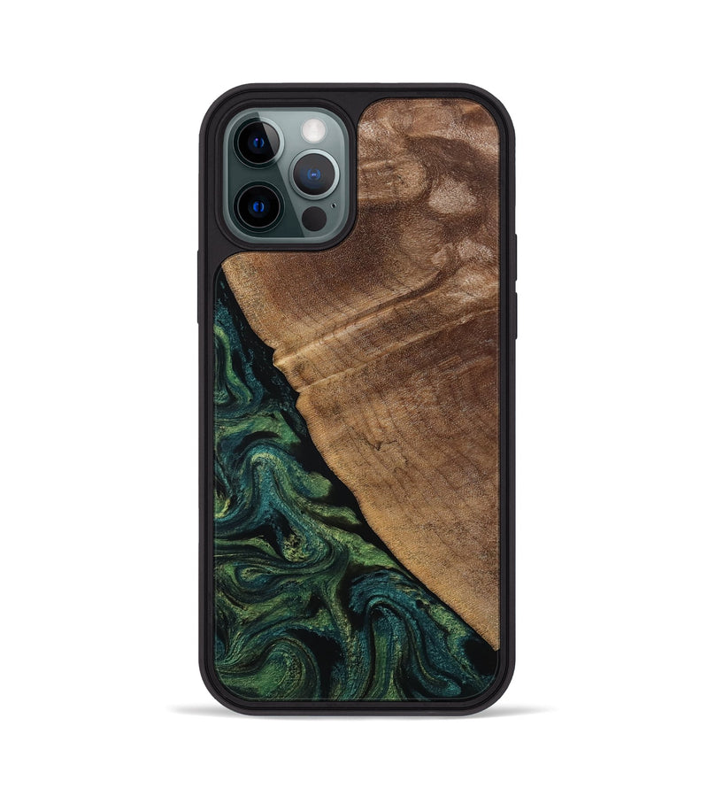 iPhone 12 Pro Wood Phone Case - Ashtyn (Green, 807444)
