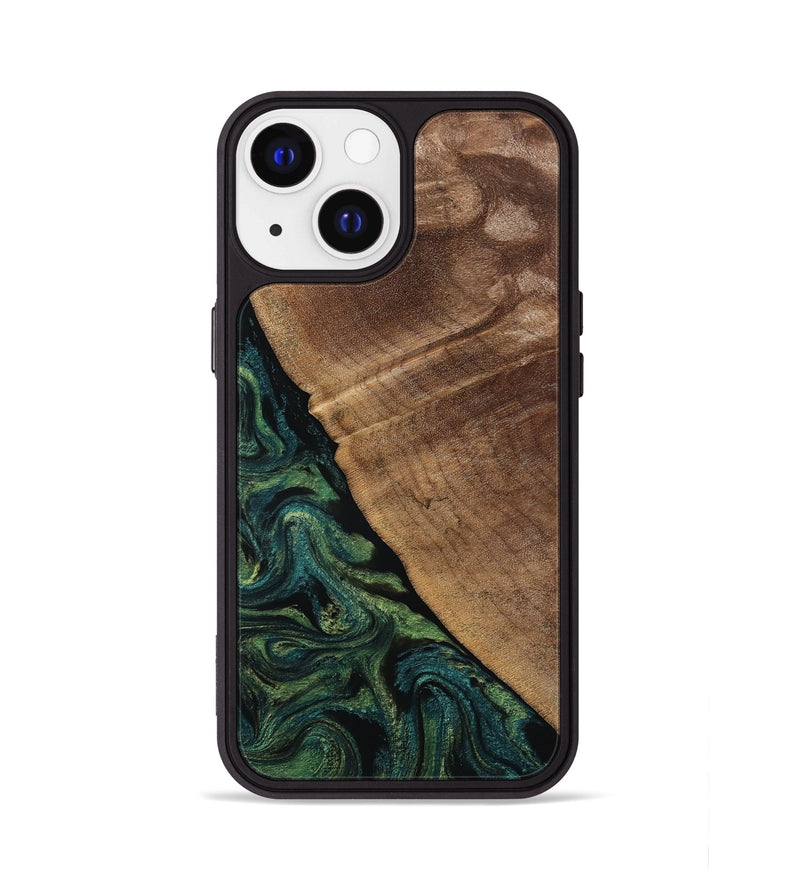 iPhone 13 Wood Phone Case - Ashtyn (Green, 807444)