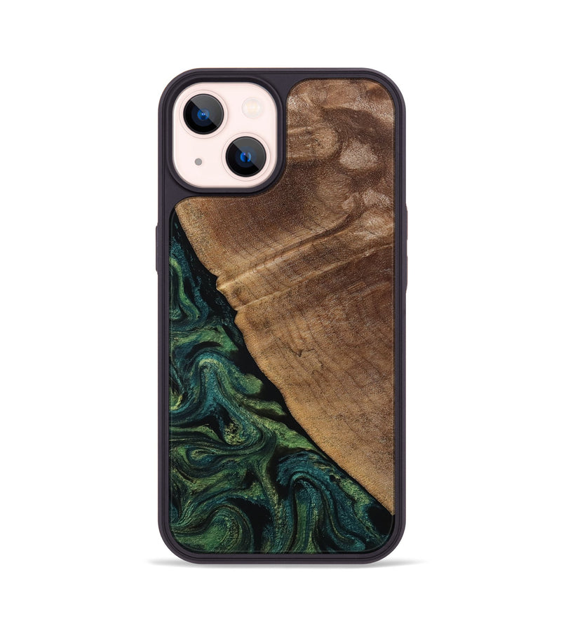 iPhone 14 Wood Phone Case - Ashtyn (Green, 807444)