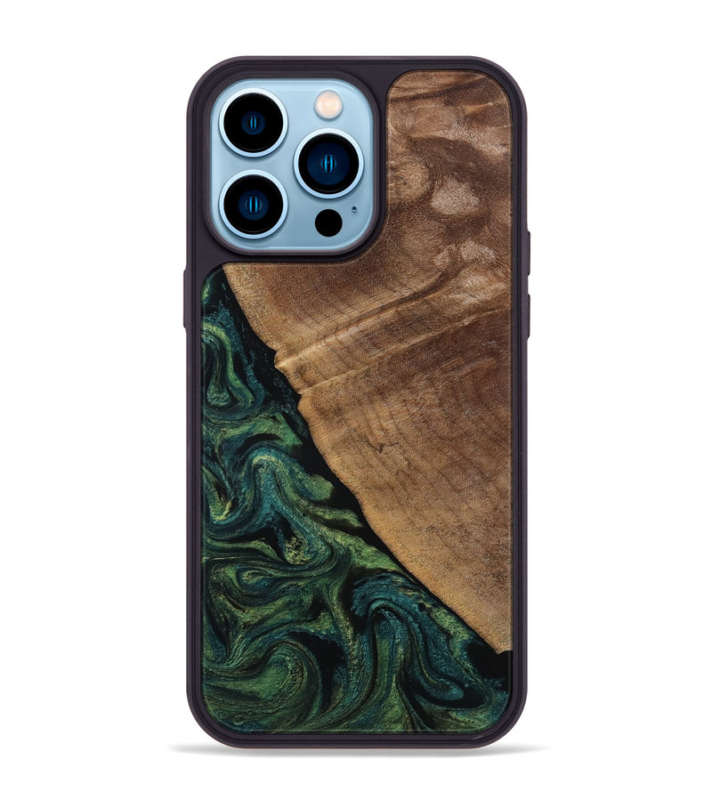 iPhone 14 Pro Max Wood Phone Case - Ashtyn (Green, 807444)