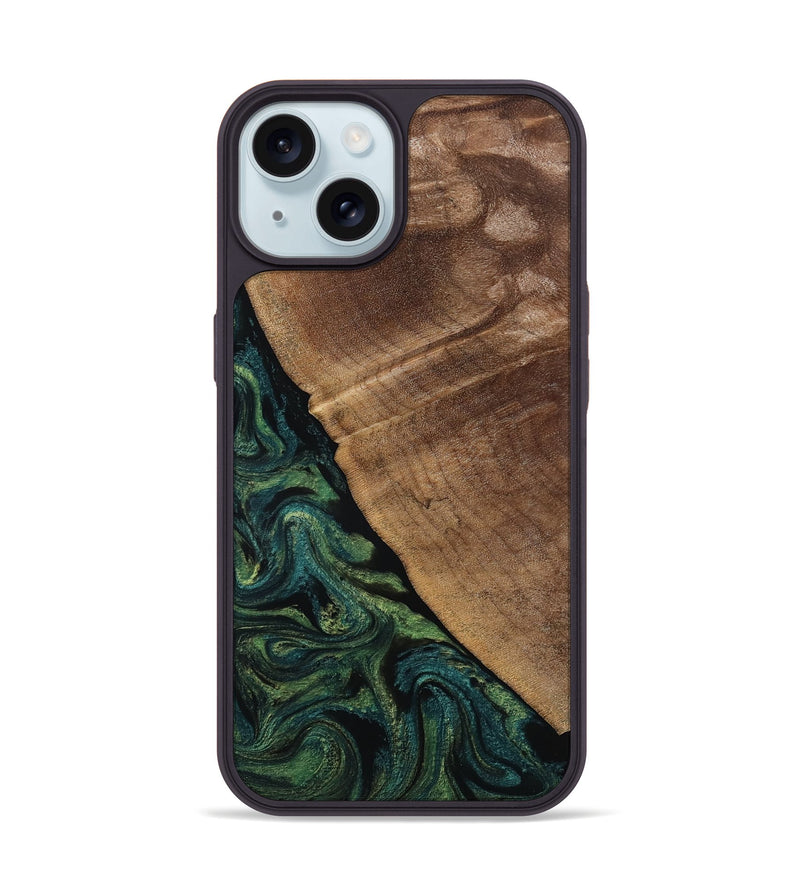 iPhone 15 Wood Phone Case - Ashtyn (Green, 807444)
