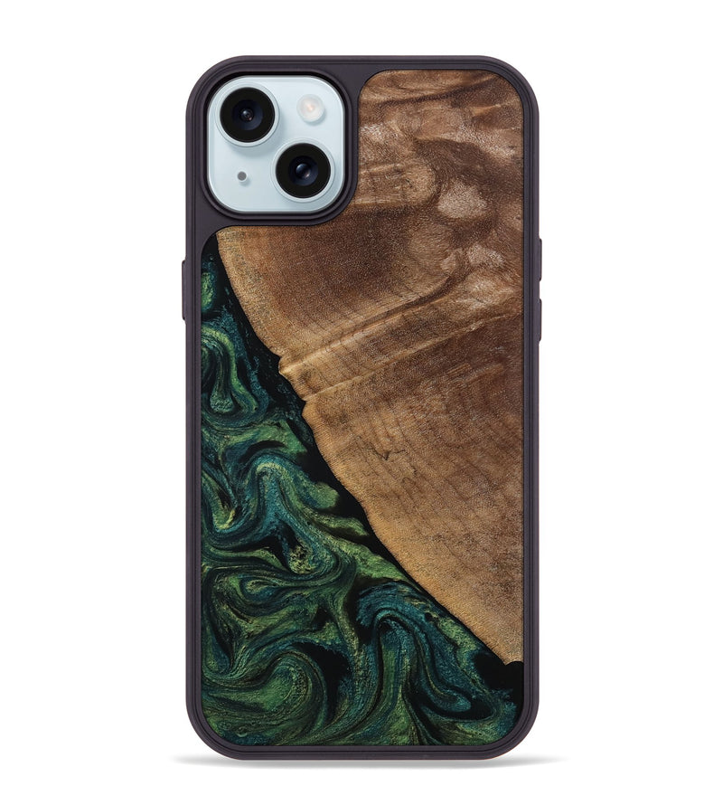 iPhone 15 Plus Wood Phone Case - Ashtyn (Green, 807444)