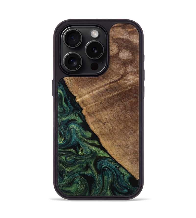 iPhone 15 Pro Wood Phone Case - Ashtyn (Green, 807444)