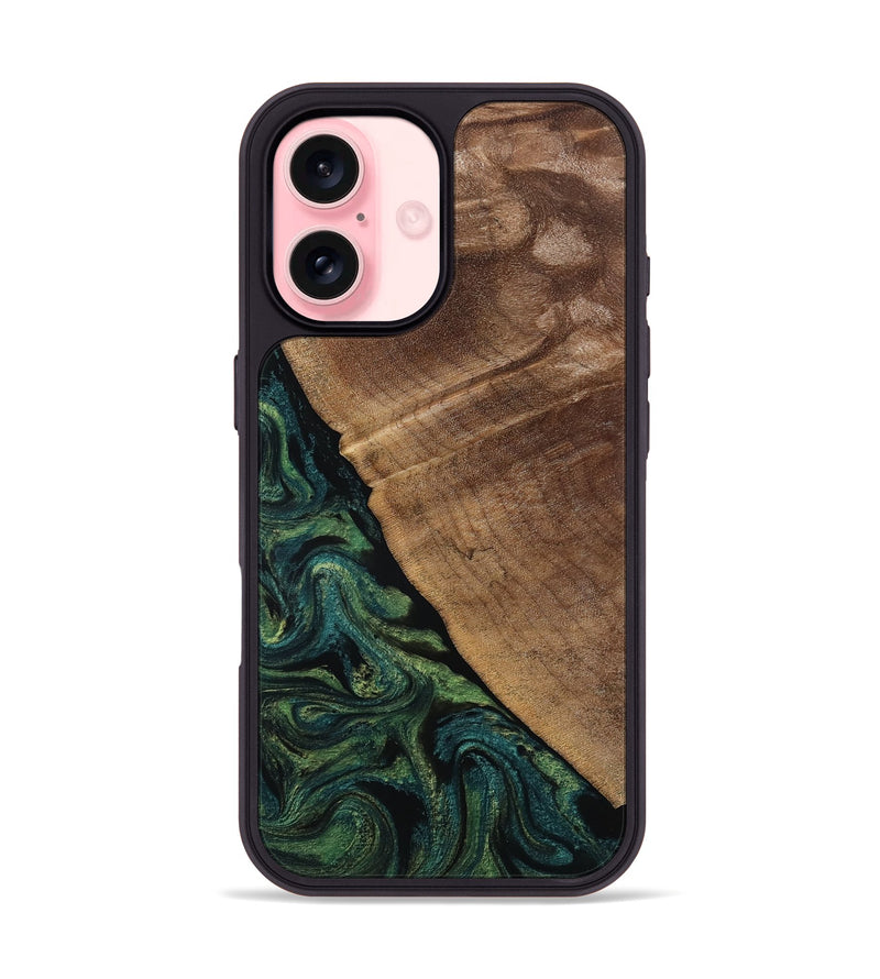 iPhone 16 Wood Phone Case - Ashtyn (Green, 807444)