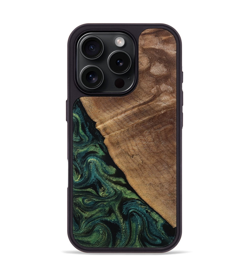 iPhone 16 Pro Wood Phone Case - Ashtyn (Green, 807444)