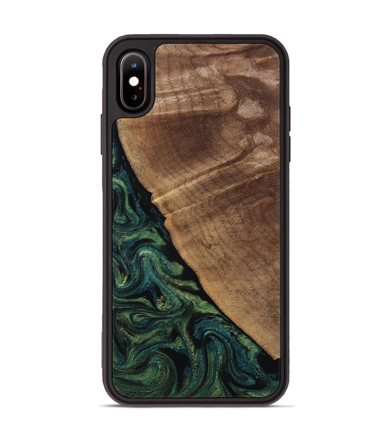 iPhone Xs Max Wood Phone Case - Ashtyn (Green, 807444)