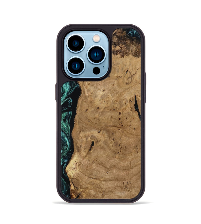 iPhone 14 Pro Wood Phone Case - Gracie (Ancient Olive, 807445)