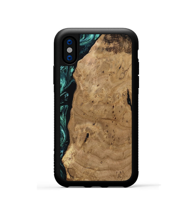 iPhone Xs Wood Phone Case - Gracie (Ancient Olive, 807445)