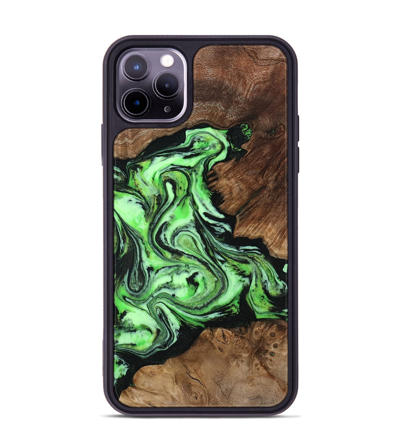 iPhone 11 Pro Max Wood Phone Case - Spencer (Green, 807446)