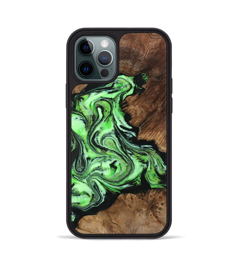 iPhone 12 Pro Wood Phone Case - Spencer (Green, 807446)