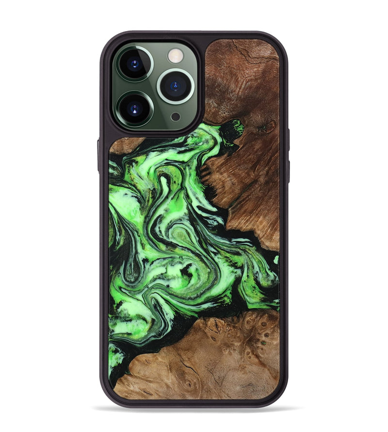 iPhone 13 Pro Max Wood Phone Case - Spencer (Green, 807446)