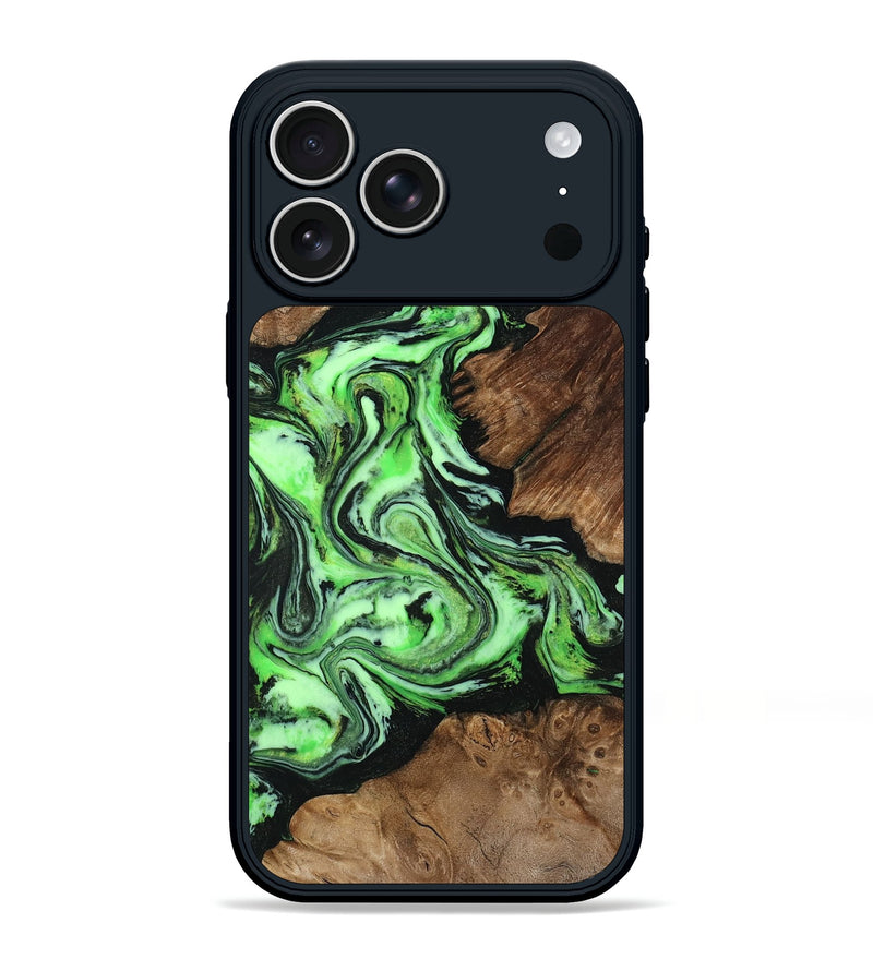 iPhone 17 Pro Max Wood Phone Case - Spencer (Green, 807446)