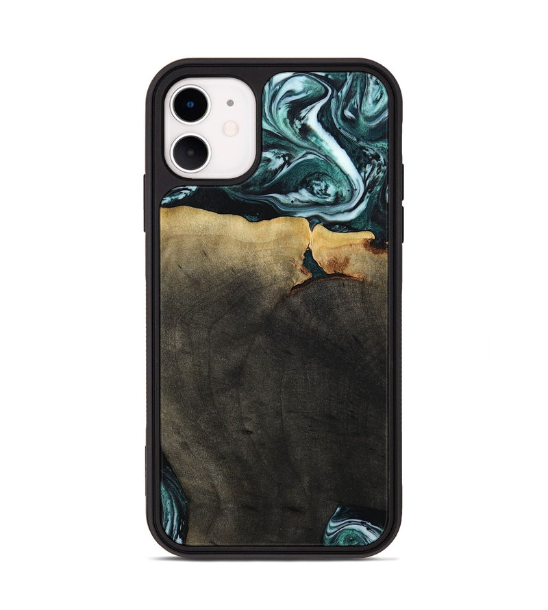 iPhone 11 Wood Phone Case - Love (Green, 807447)