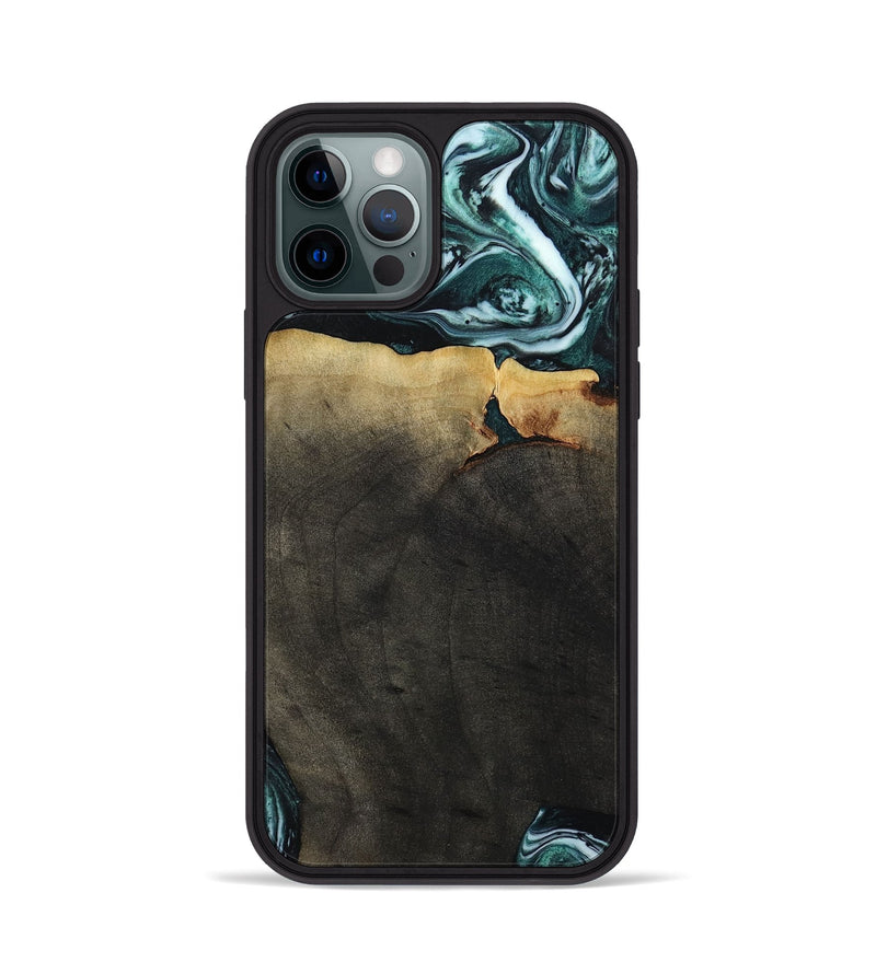 iPhone 12 Pro Wood Phone Case - Love (Green, 807447)