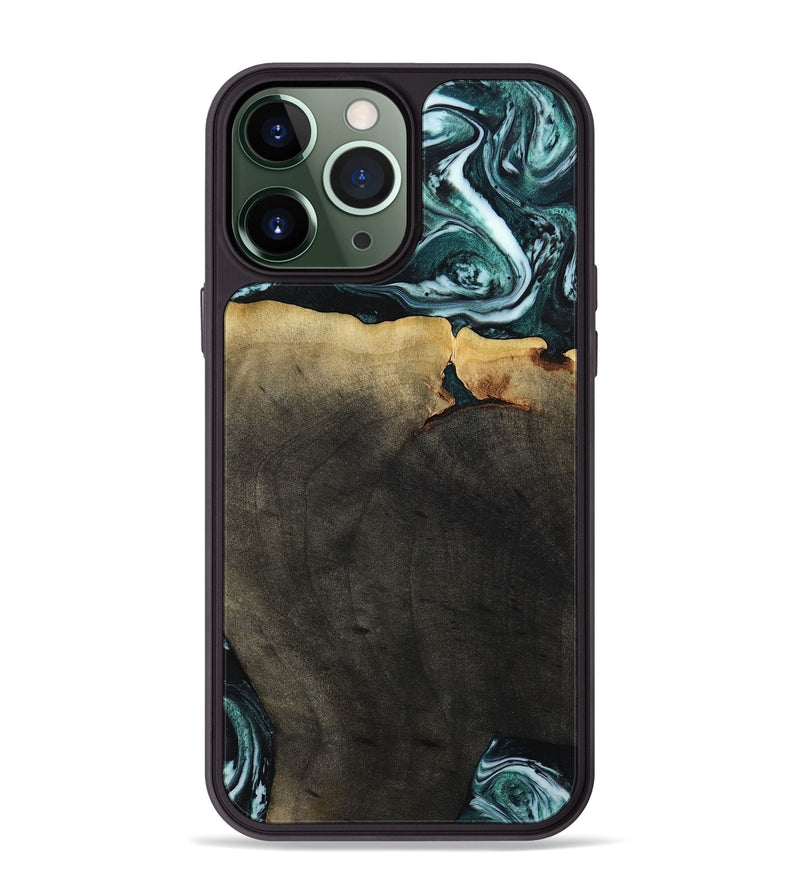 iPhone 13 Pro Max Wood Phone Case - Love (Green, 807447)