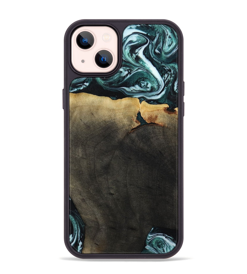 iPhone 14 Plus Wood Phone Case - Love (Green, 807447)