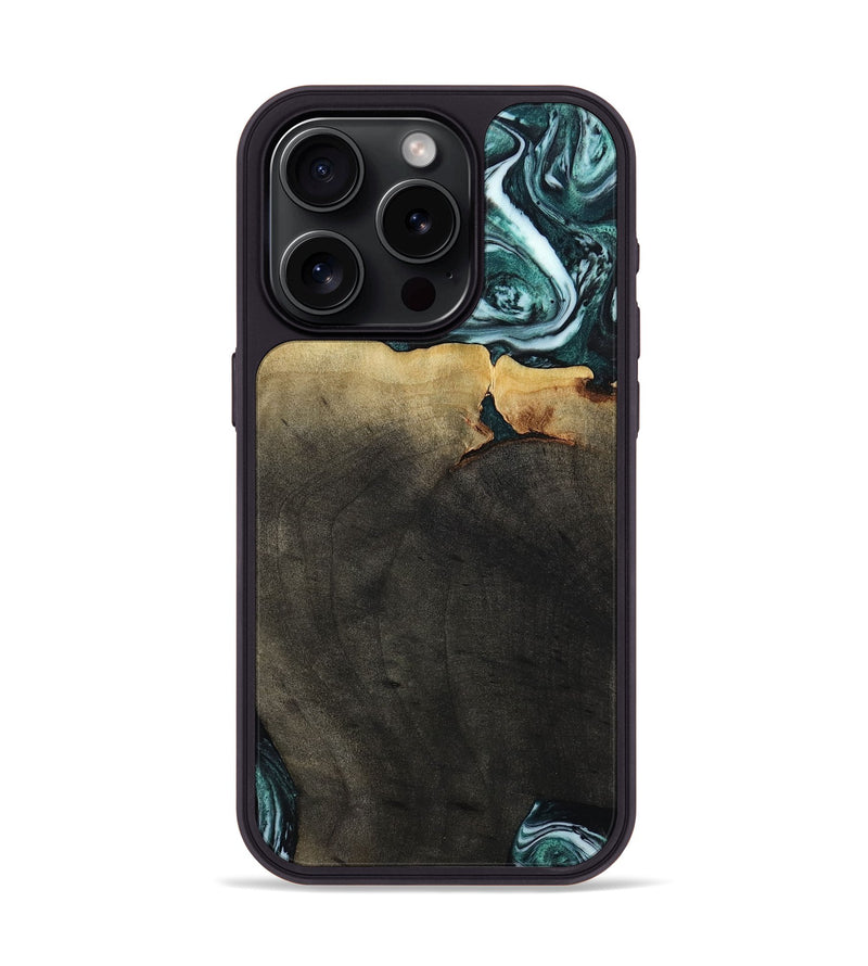 iPhone 15 Pro Wood Phone Case - Love (Green, 807447)