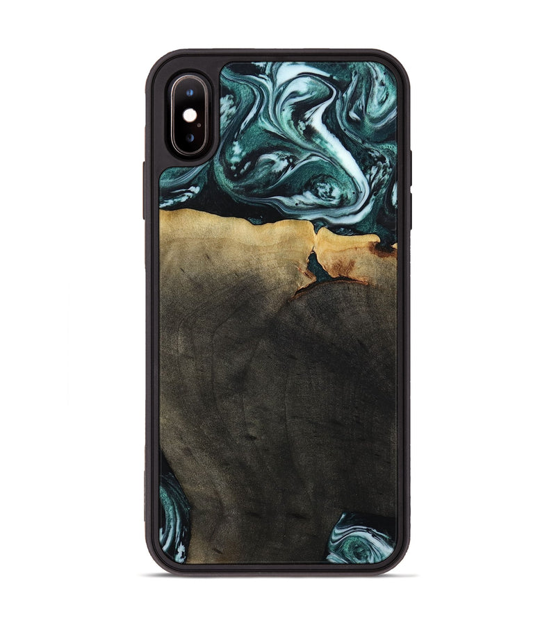 iPhone Xs Max Wood Phone Case - Love (Green, 807447)