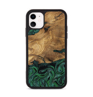 iPhone 11 Wood Phone Case - Meghan (Green, 807448)