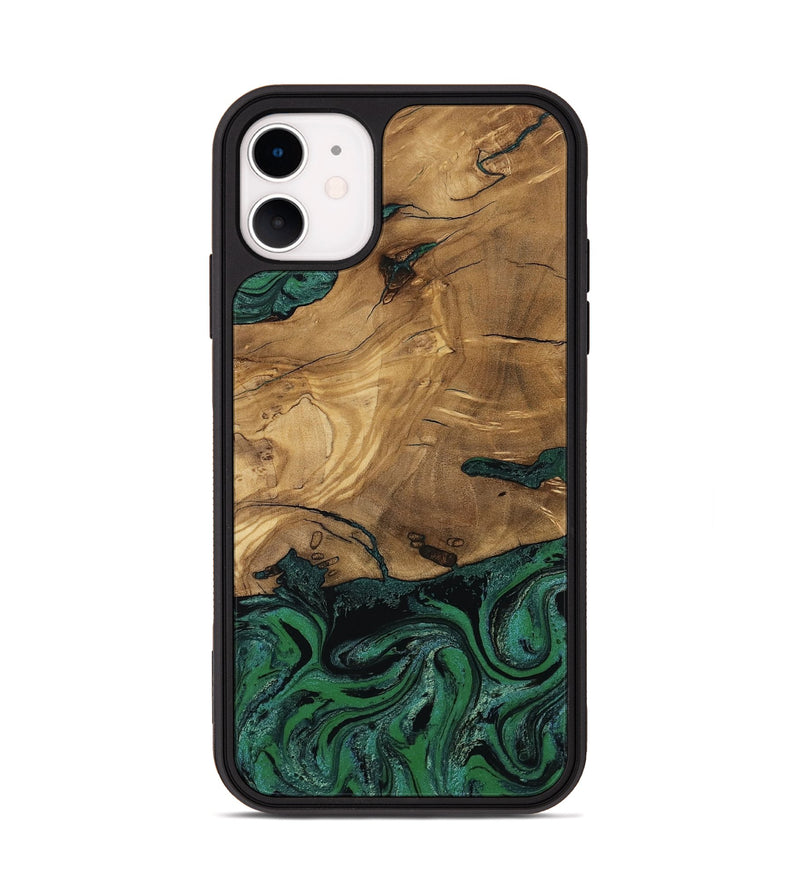 iPhone 11 Wood Phone Case - Meghan (Green, 807448)
