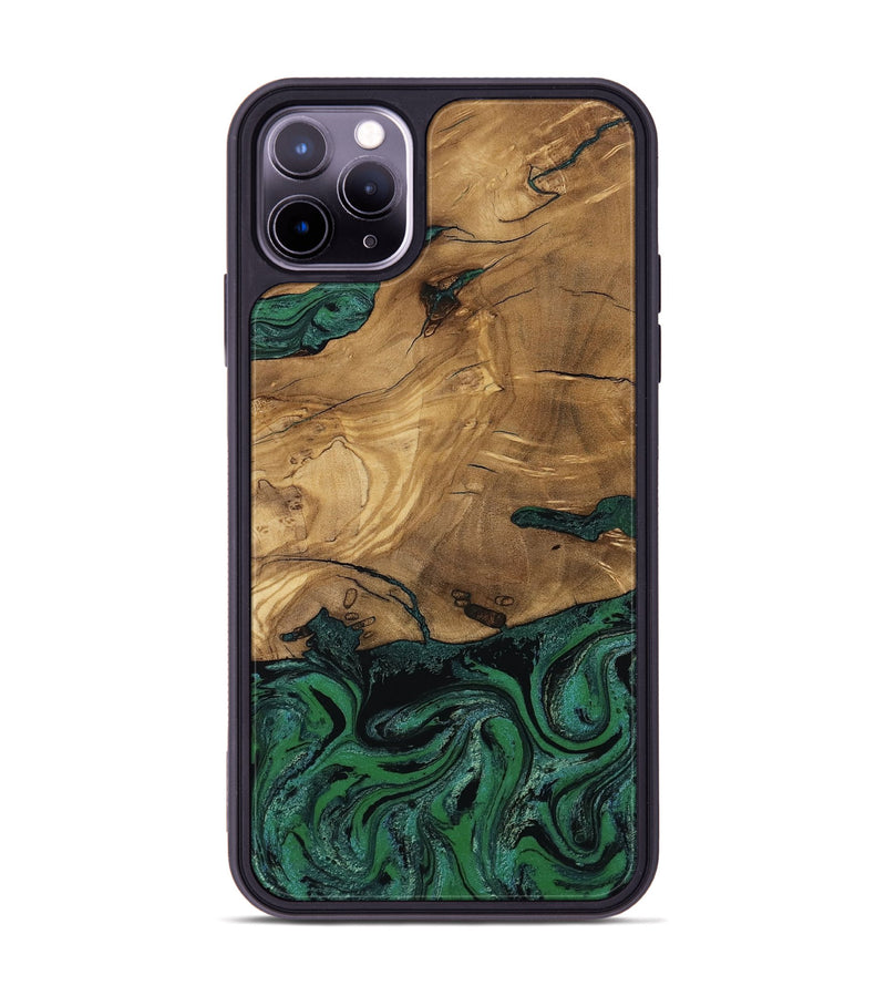 iPhone 11 Pro Max Wood Phone Case - Meghan (Green, 807448)