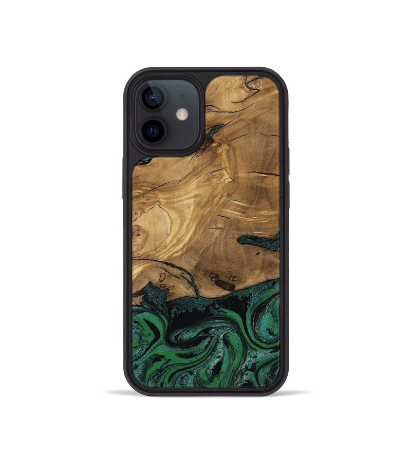 iPhone 12 mini Wood Phone Case - Meghan (Green, 807448)