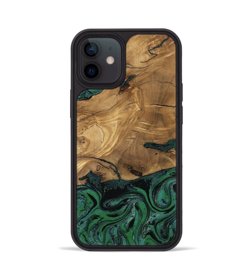 iPhone 12 Wood Phone Case - Meghan (Green, 807448)