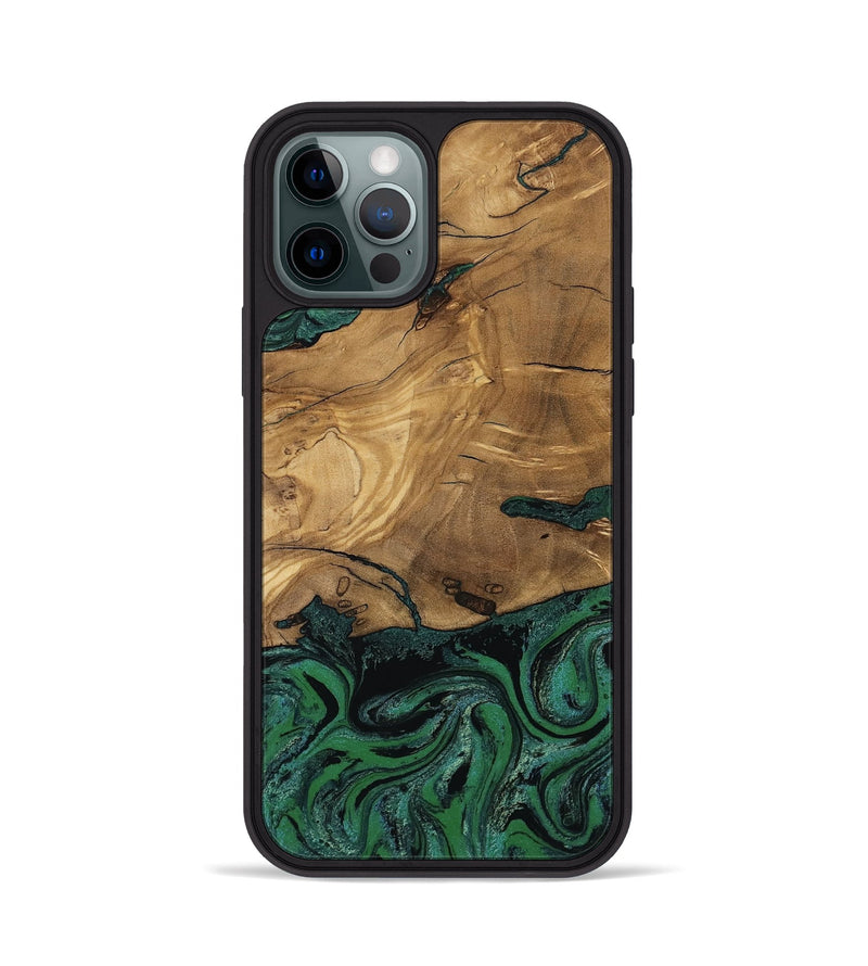 iPhone 12 Pro Wood Phone Case - Meghan (Green, 807448)