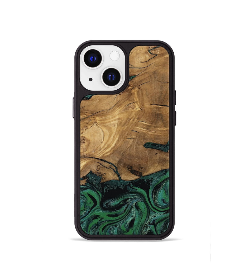 iPhone 13 mini Wood Phone Case - Meghan (Green, 807448)