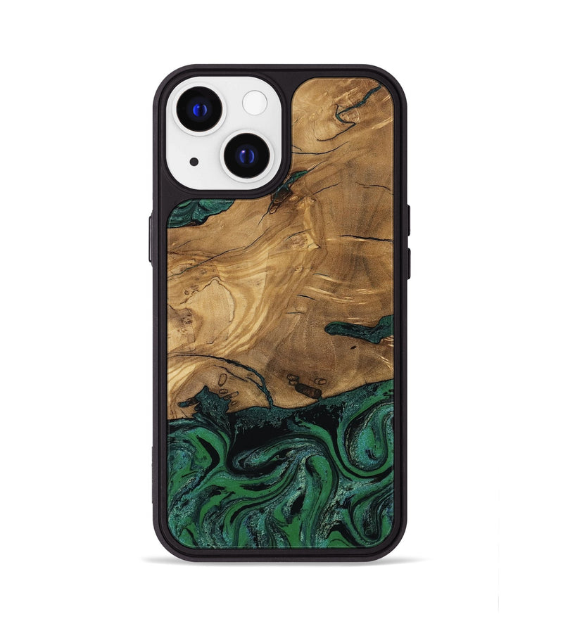 iPhone 13 Wood Phone Case - Meghan (Green, 807448)
