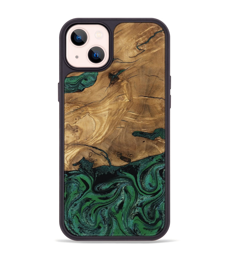 iPhone 14 Plus Wood Phone Case - Meghan (Green, 807448)